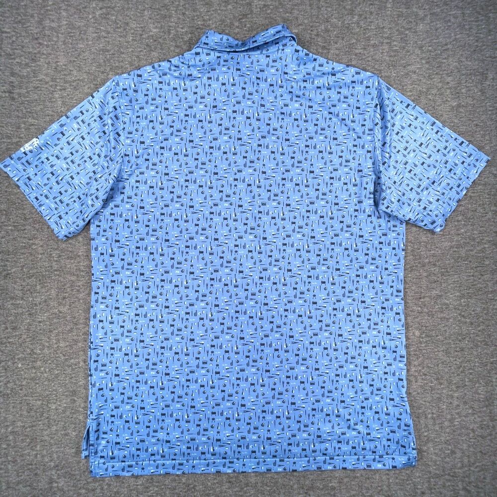 Peter Millar Landmark Tailgate Polo Large Blue Dallas Country Club Golf Shirt - Picture 3 of 12